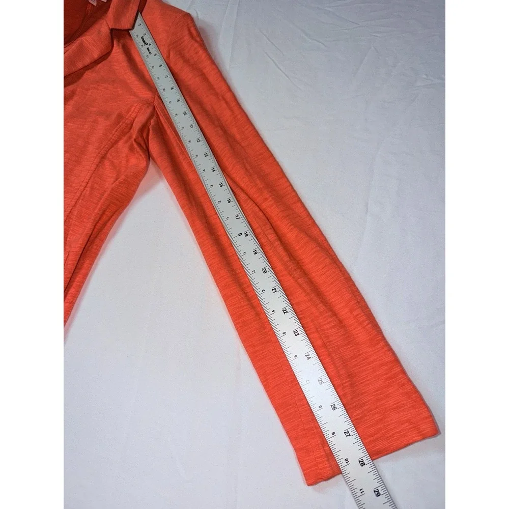 Chico's lightweight orange/coral open-front blazer/cardigan Size L